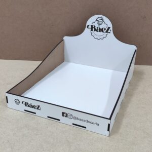 Expositor p/ brownies, palha italiana, alfajor, pão de mel, etc. - Branco